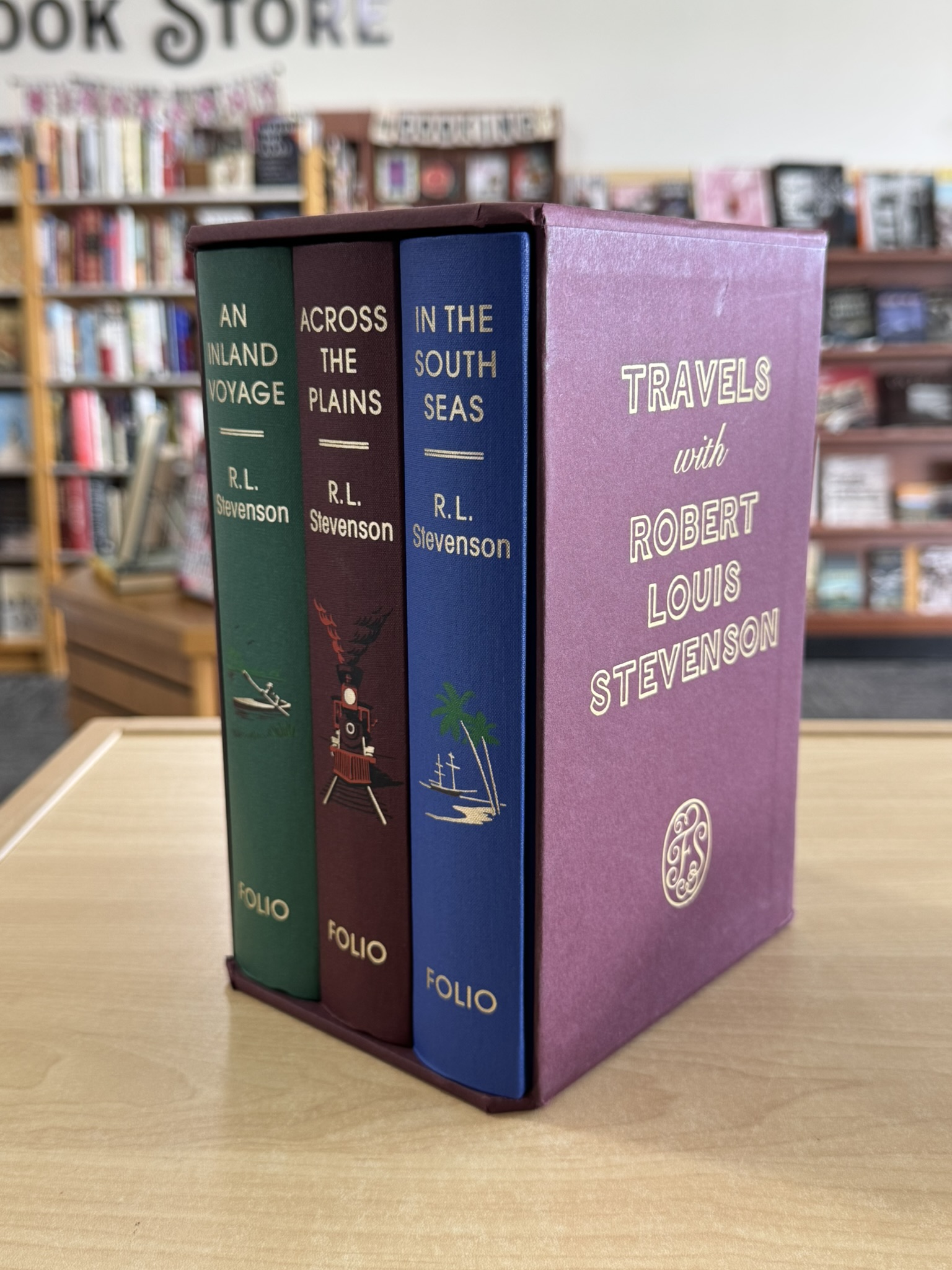 Travels With Robert Louis Stevenson: An Inland Voyage; In the South Seas; Across the Plains. 3 vol. set