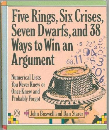 Five Rings, Six Crises, Seven Dwarfs and 38 Ways to Win an Argument: Numerical Lists You Never Knew or Once Knew and Probably Forgot